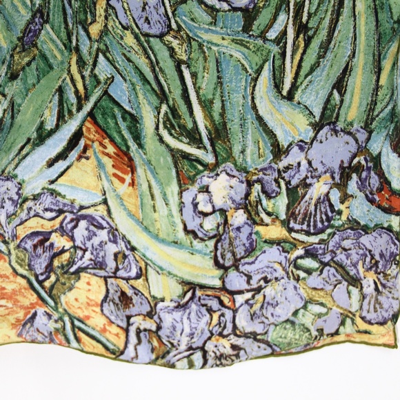 Vincent Van Gogh Silk Scarf Iris Floral Painting - Picture 5 of 7